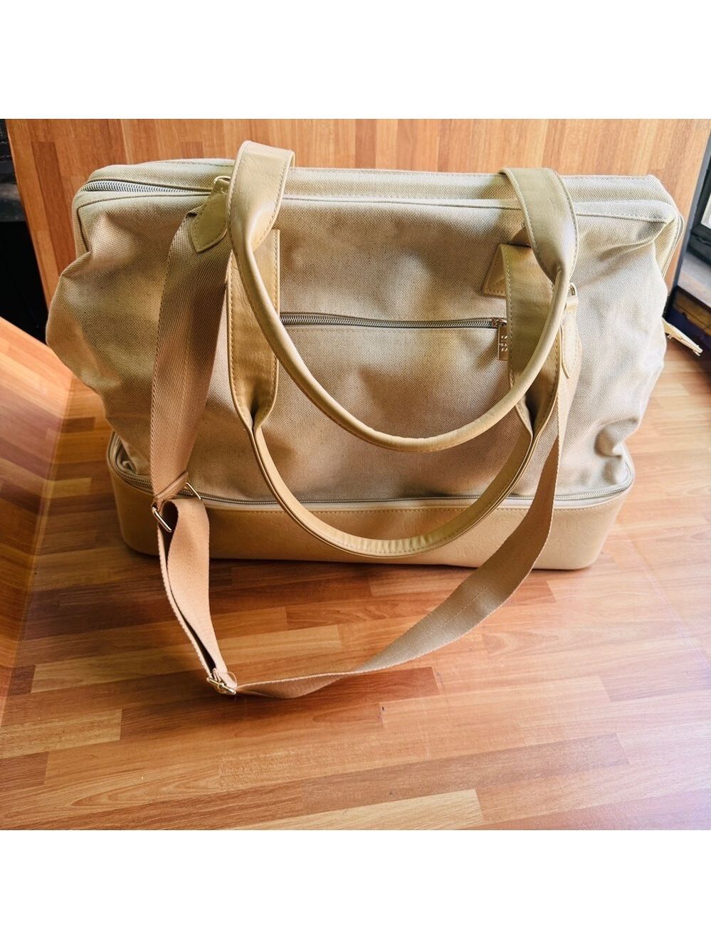 BEIS beige big travel bag